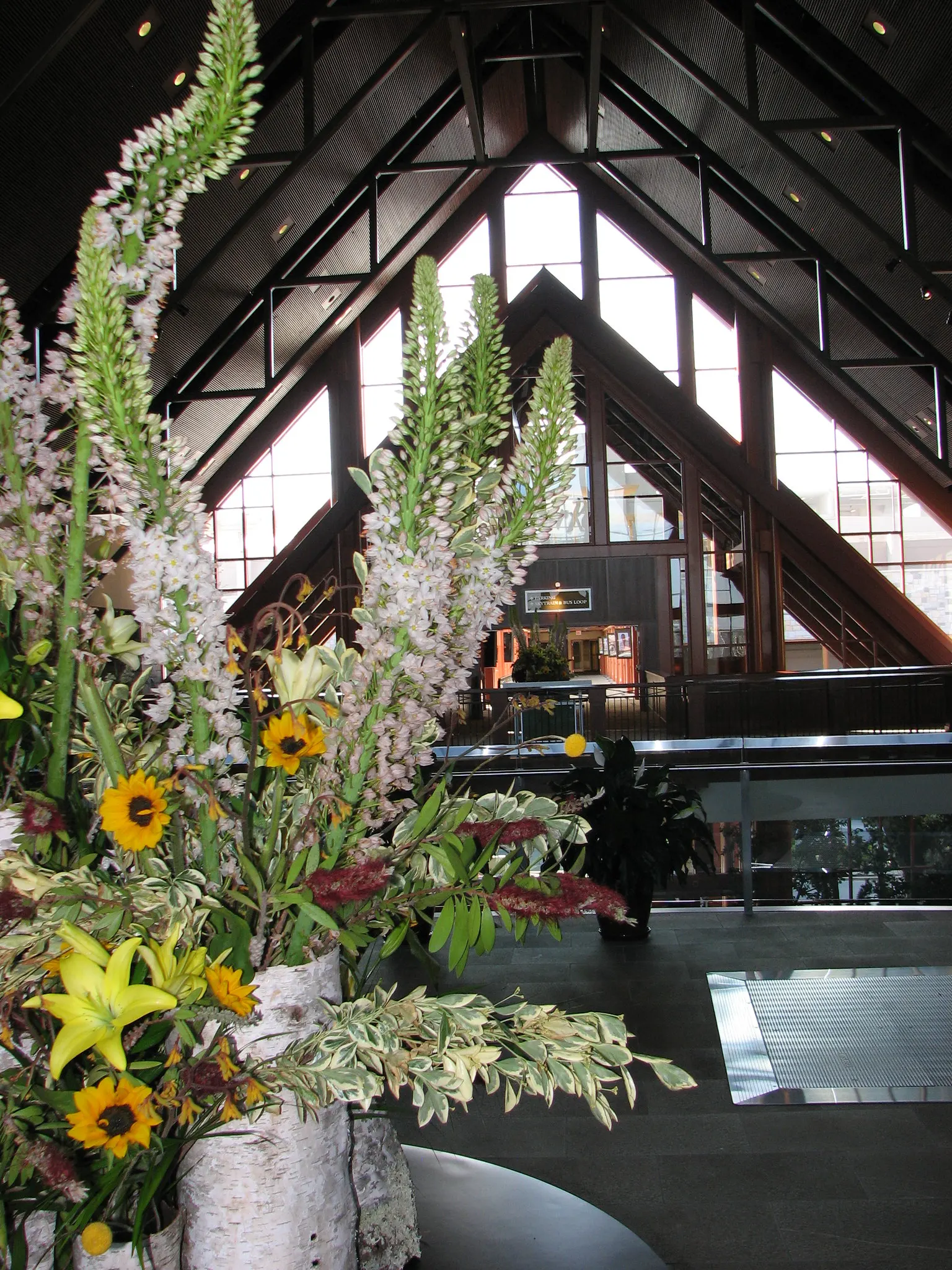 Flowers in the River Rock atrium